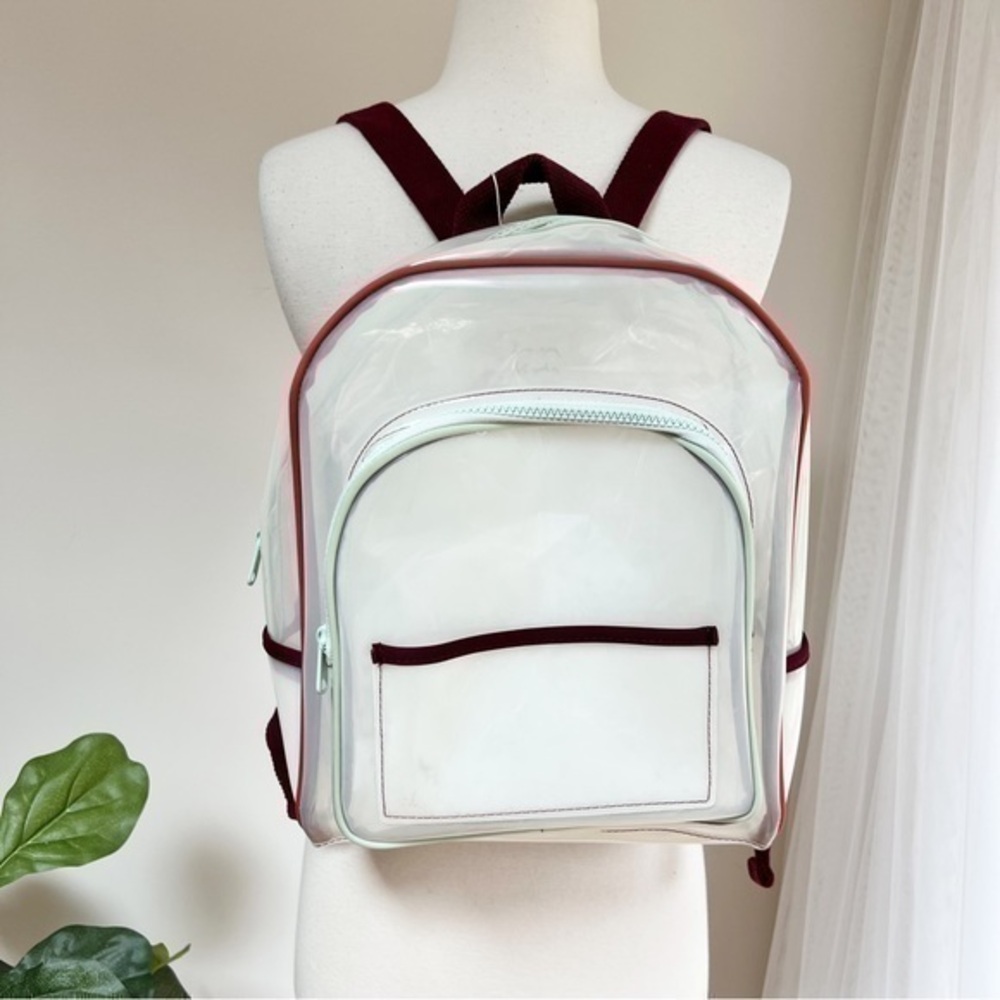 💋Zara kid mint color zipper plastic backpack